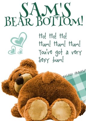 Bear Bottom Personalised Happy Valentine's Day Card