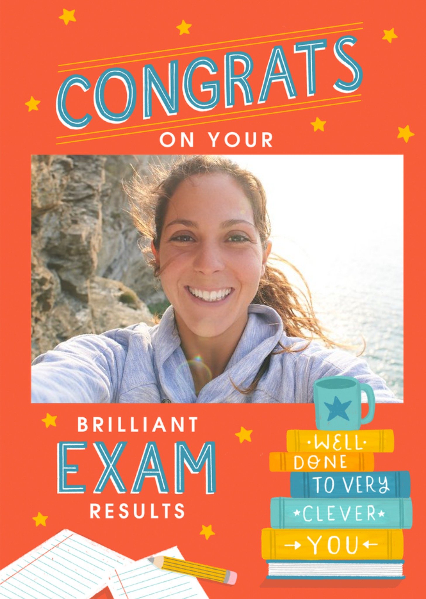 Moonpig Congrats On Your Brilliant Exam Results Photo Upload Card