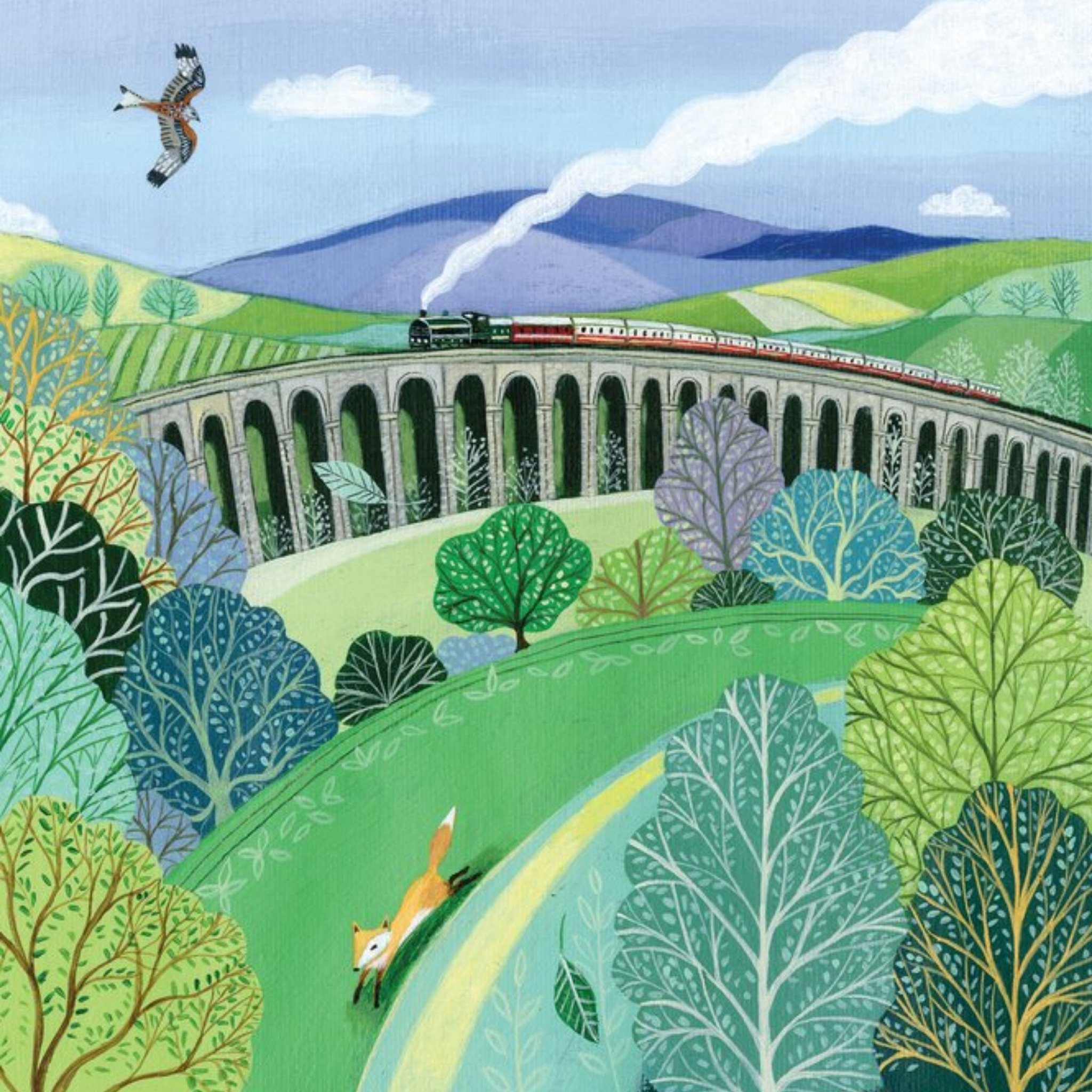 Moonpig Train In The Countryside Card