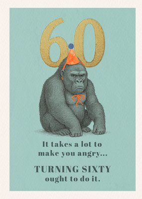 Funny Gorilla 60th Birthday Card