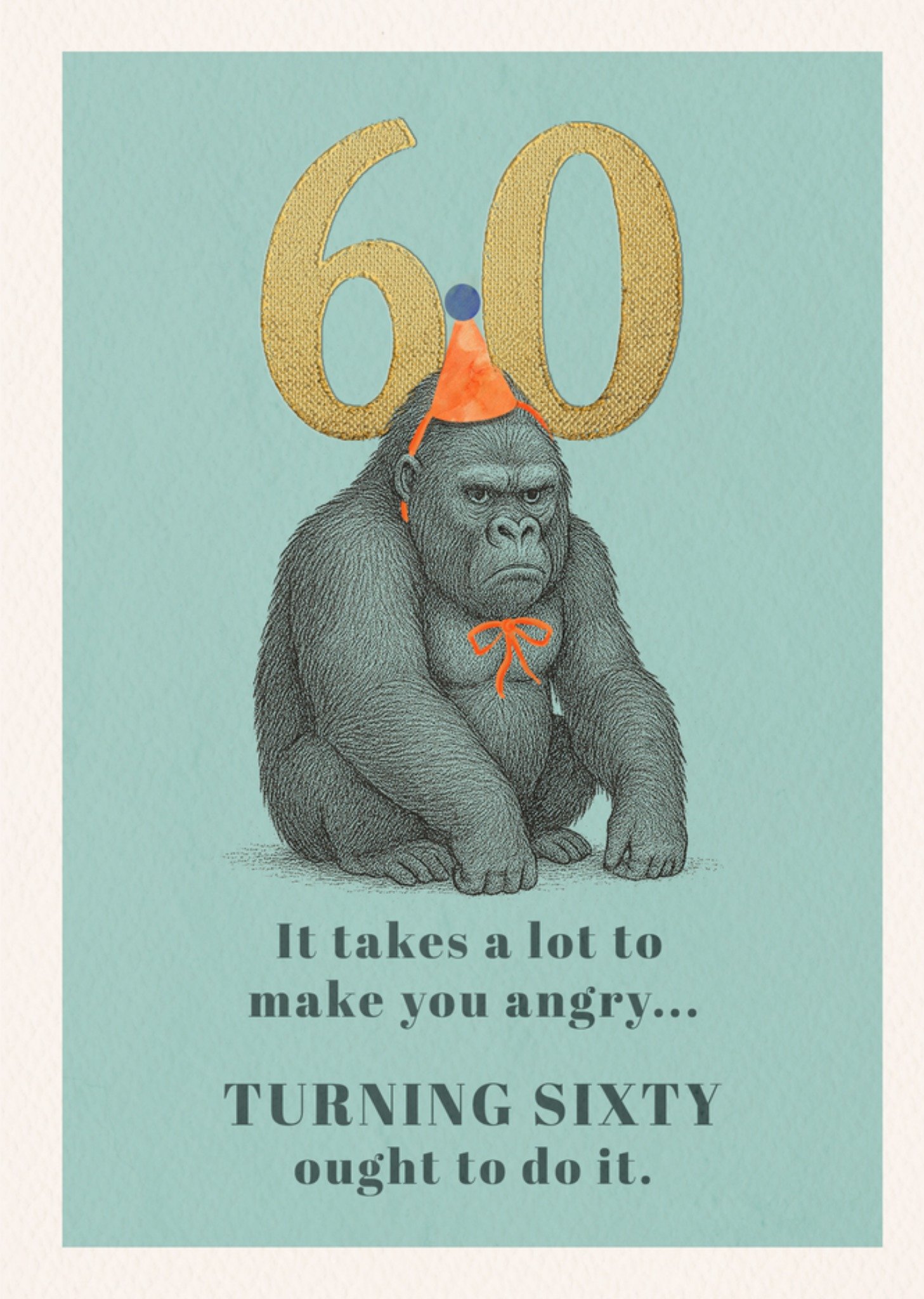 Moonpig Funny Gorilla 60th Birthday Card