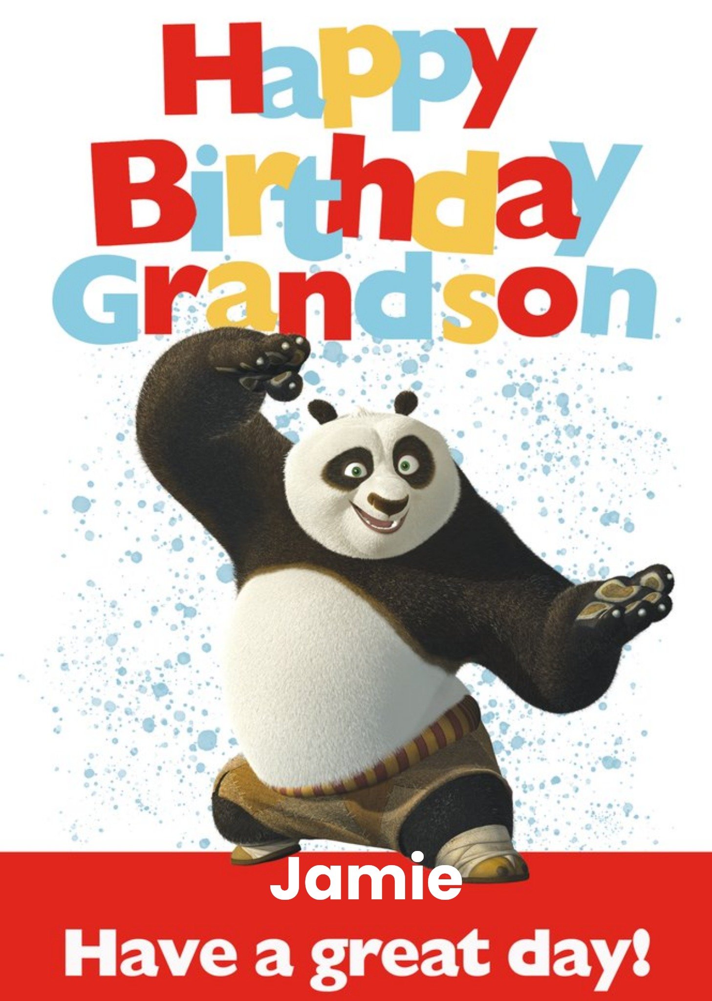Moonpig Kung Fu Panda Grandson Birthday Card