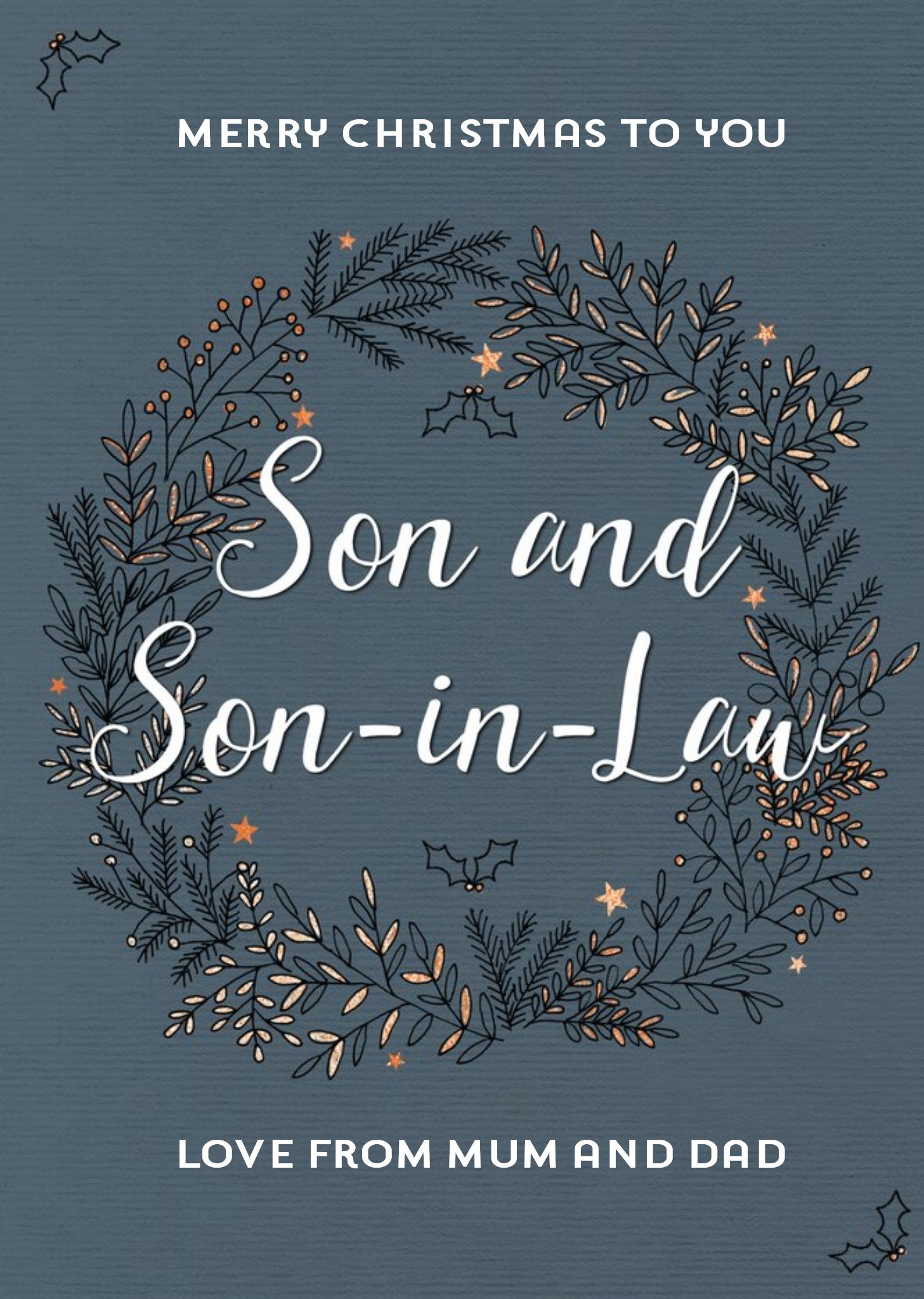 Moonpig Christmas Card To Our Son And Son In Law