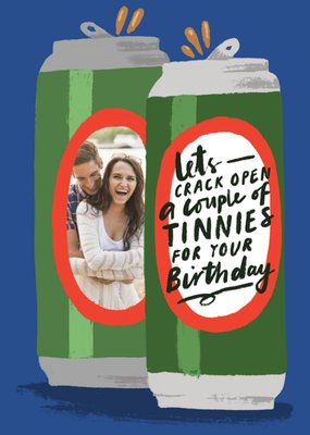 Illustration Of A Bottle Of Beer With A Photo Frame For A Label Photo Upload Birthday Card