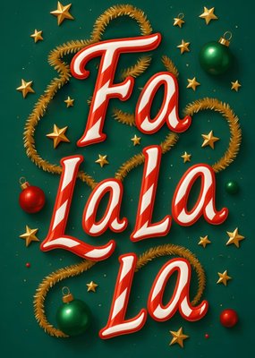 Fa La La La La Christmas Card