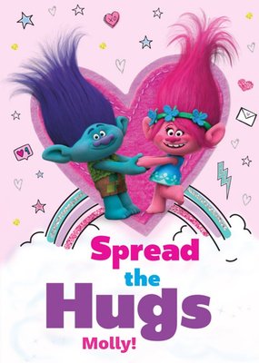 Trolls Spread The Hugs Personalised Card