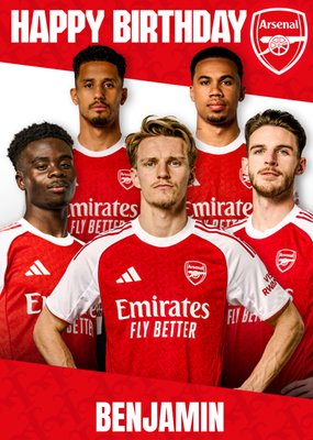 Arsenal FC Football Players Happy Birthday Card