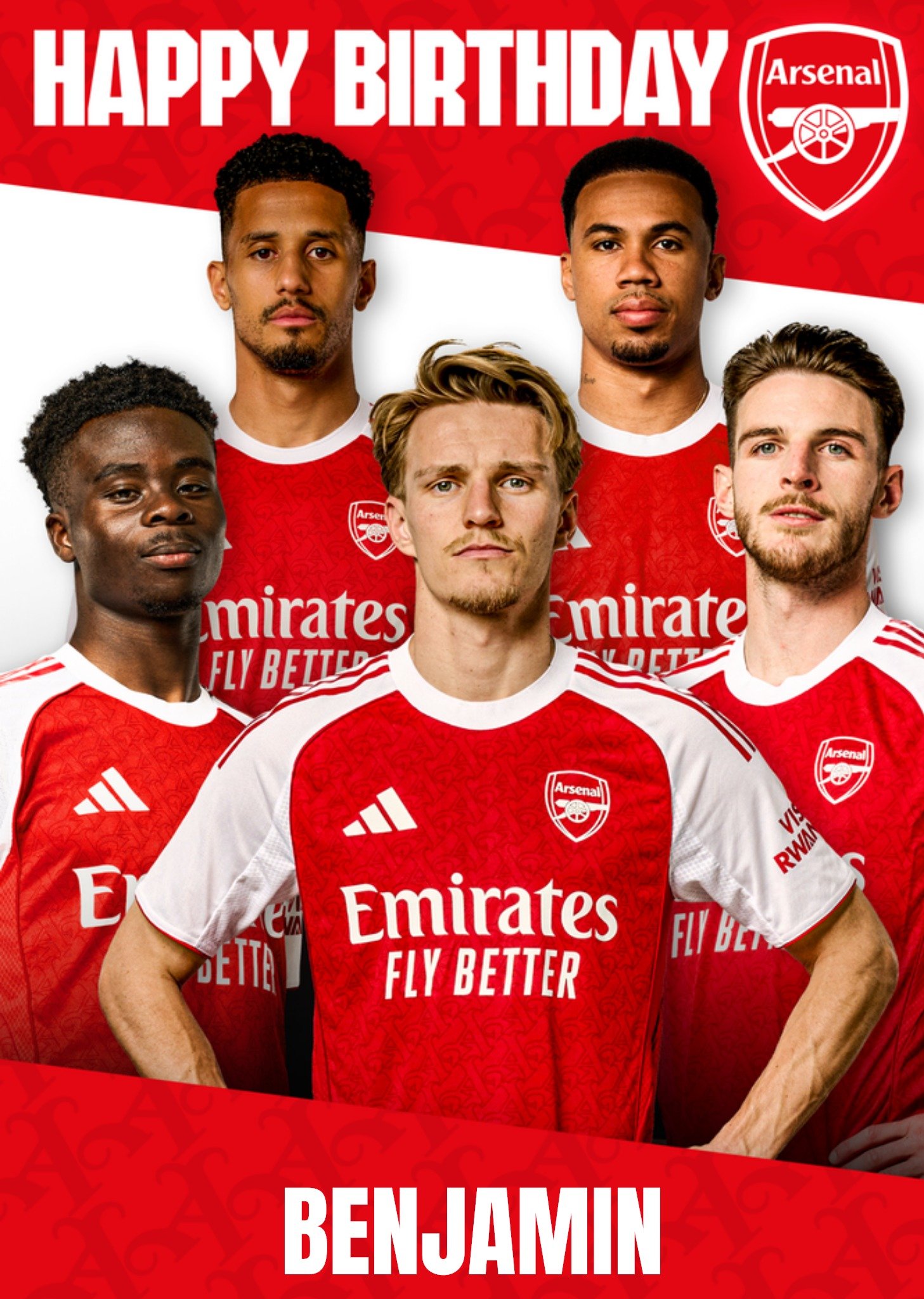 Chelsea Arsenal Fc Football Players Happy Birthday Card
