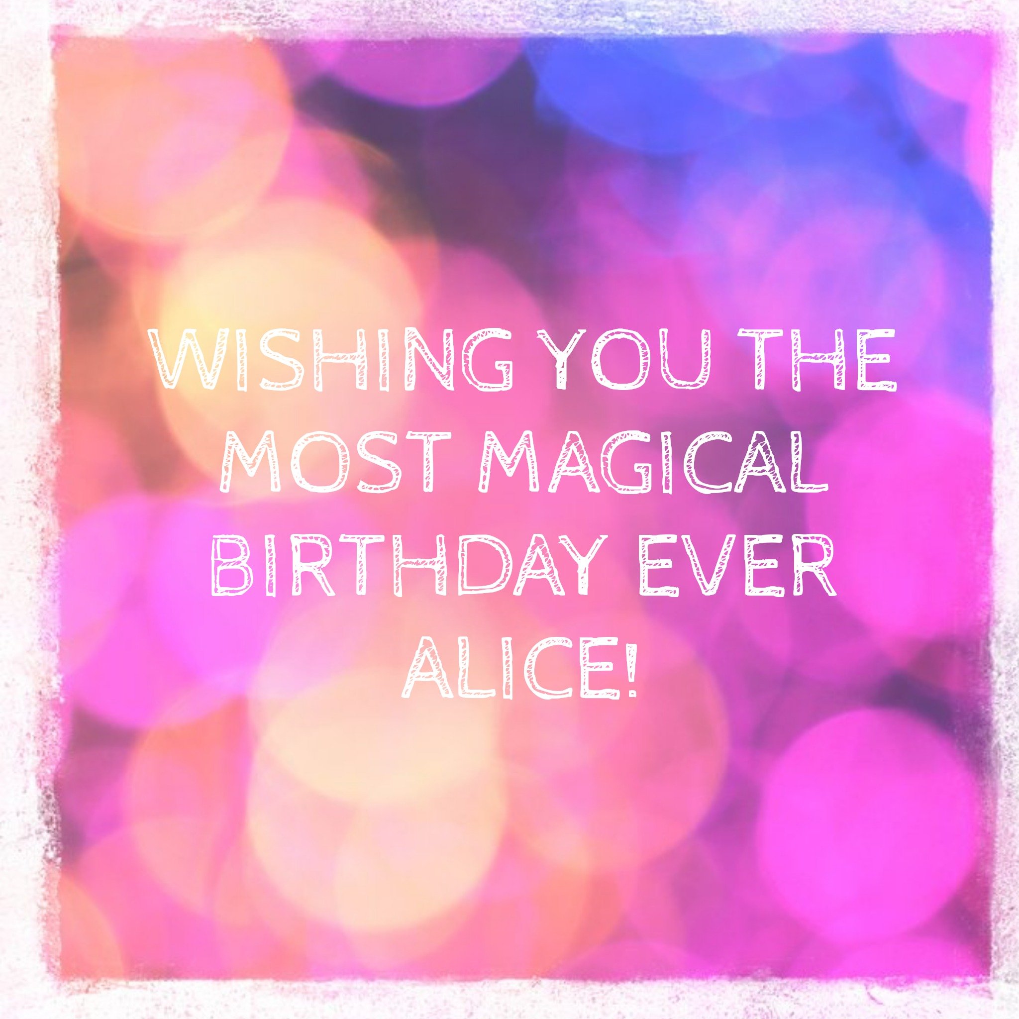 Moonpig Personalised Bright Pink Wishing You The Most Magical Birthday Ever Card