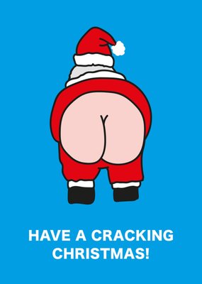 Cracking Christmas Cheeky Santa Bottom Illustrated Scribbler Postcard 