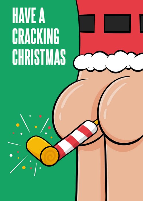 Scribbler Have A Cracking Christmas Illustrated Bum Christmas Card