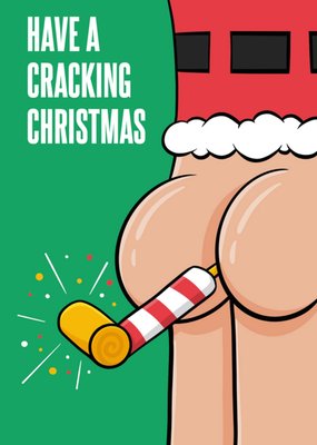 Scribbler Have A Cracking Christmas Illustrated Bum Christmas Card