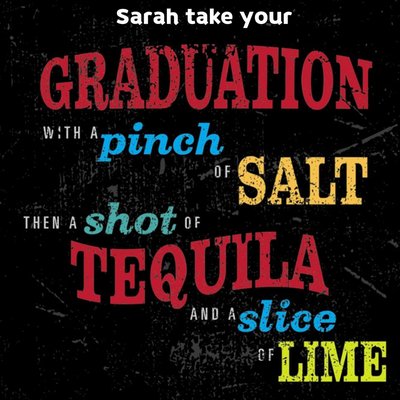 Graduation Card - Gradutation with pinch of salt