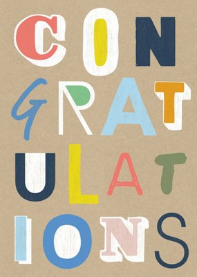 Wordy Congratulations card