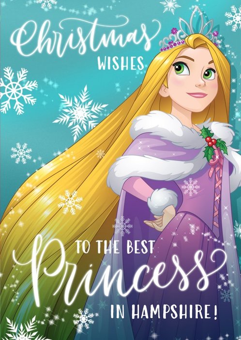 Disney Rapunzel Christmas Princess Personalised Card