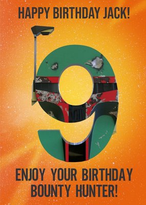 Star Wars Happy Ninth Birthday Boba Fett Birthday Card