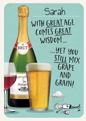 Mixing Drinks Funny Birthday Card