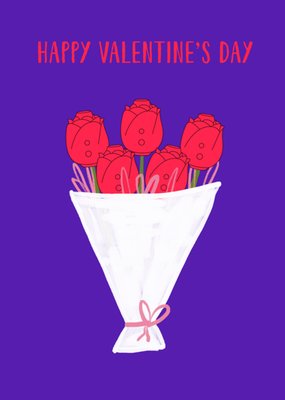 Cheeky Rose Vibrators Illustrated Happy Valentines Day Card