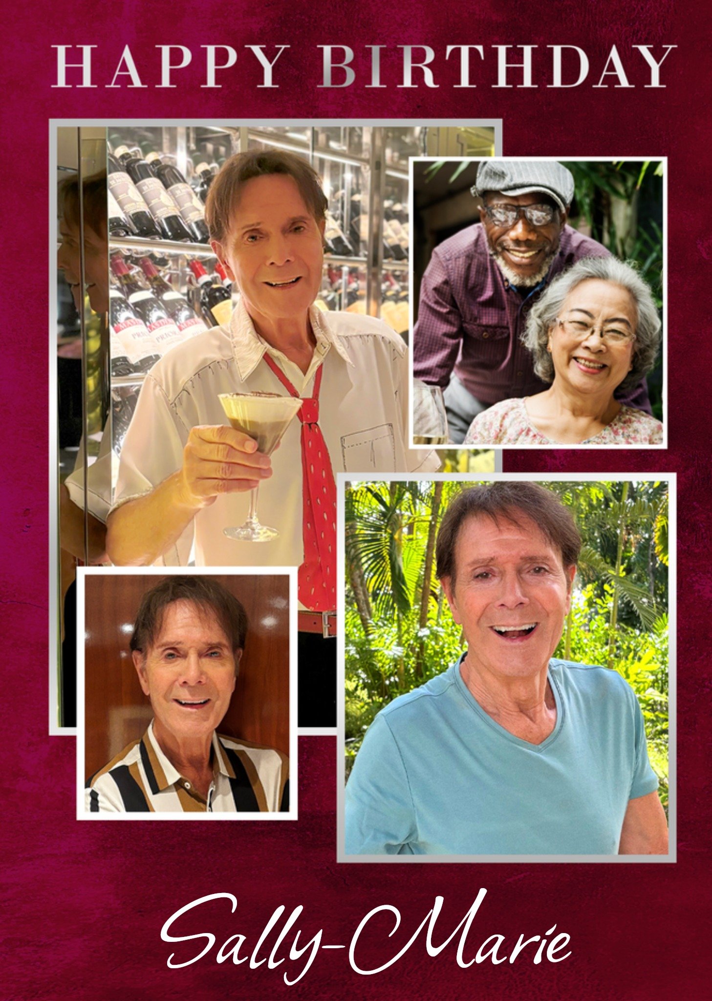 Moonpig Happy Birthday Cliff Richard Photo Upload Card