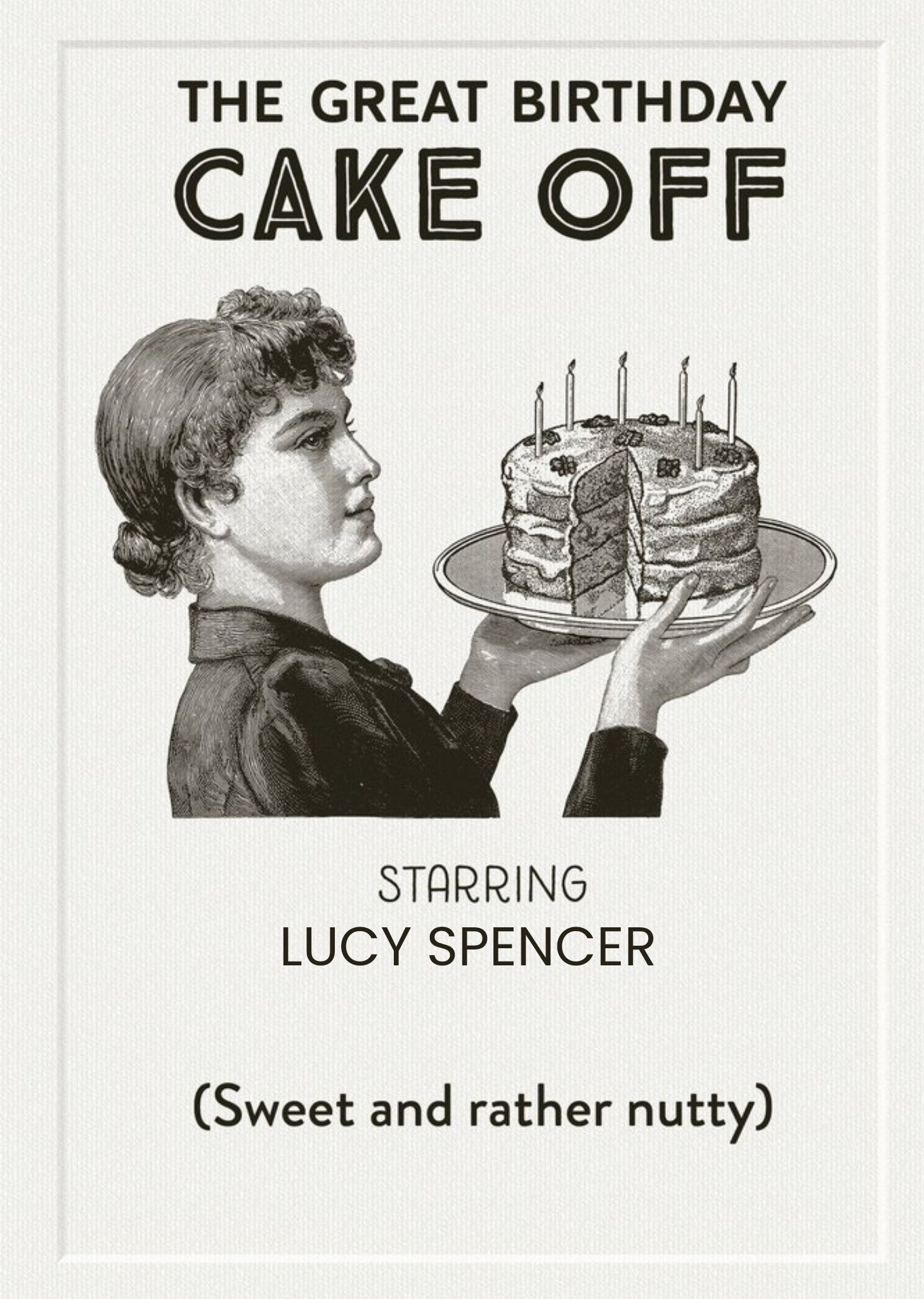 Moonpig The Great Birthday Cake Custom Name Card