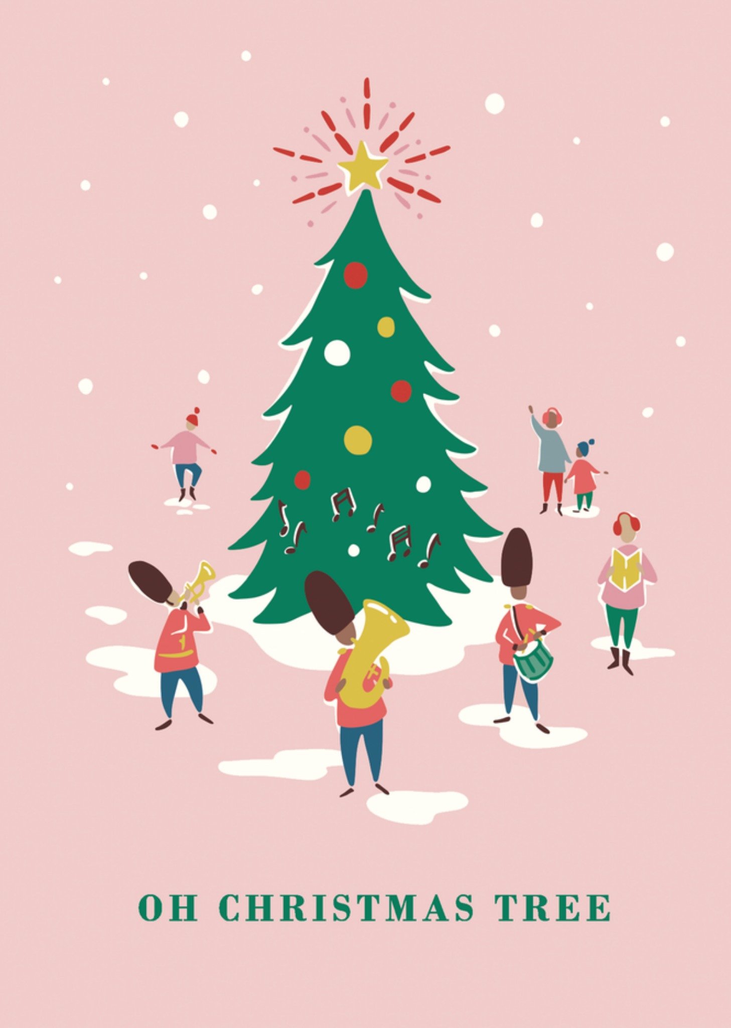 Oh Christmas Tree Festive Scene Cath Kidston Card