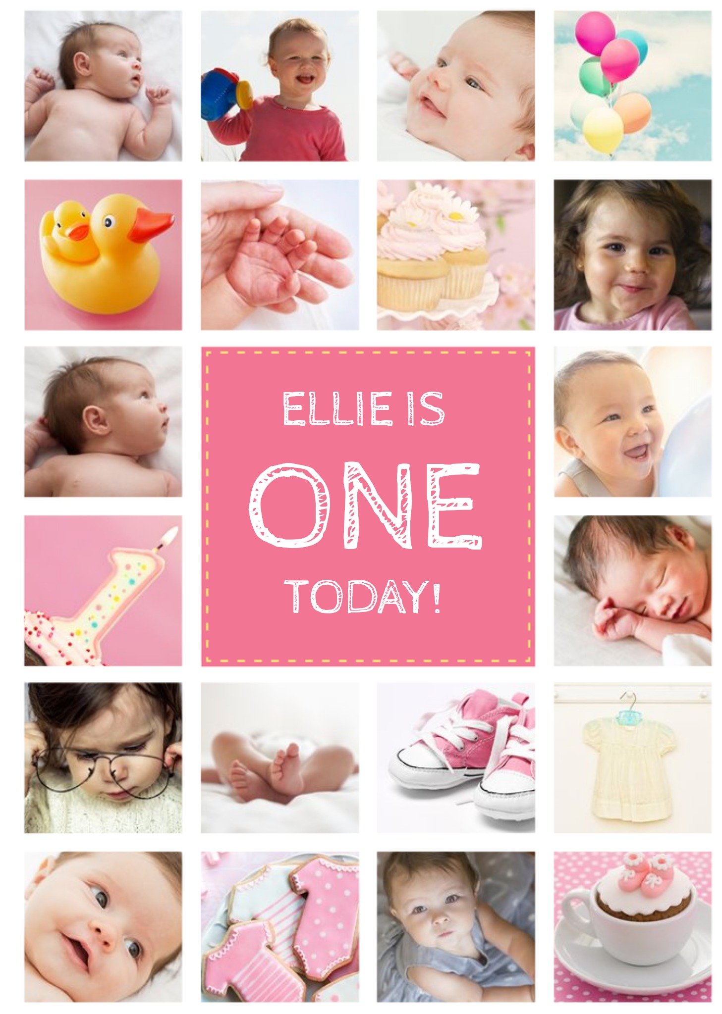 Moonpig Personalised 1st Birthday Card