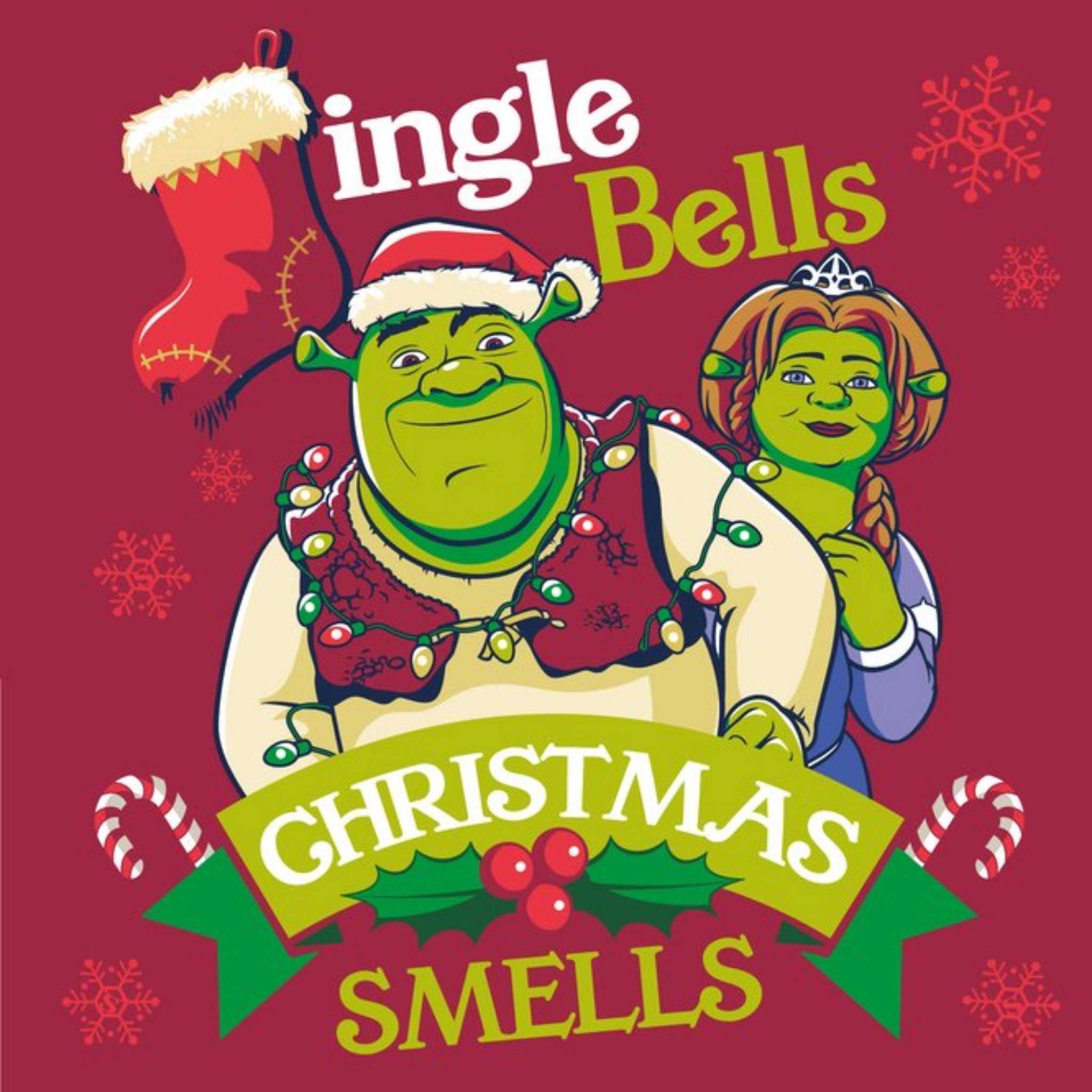Other Shrek Jingle Bells Christmas Smells Christmas Card