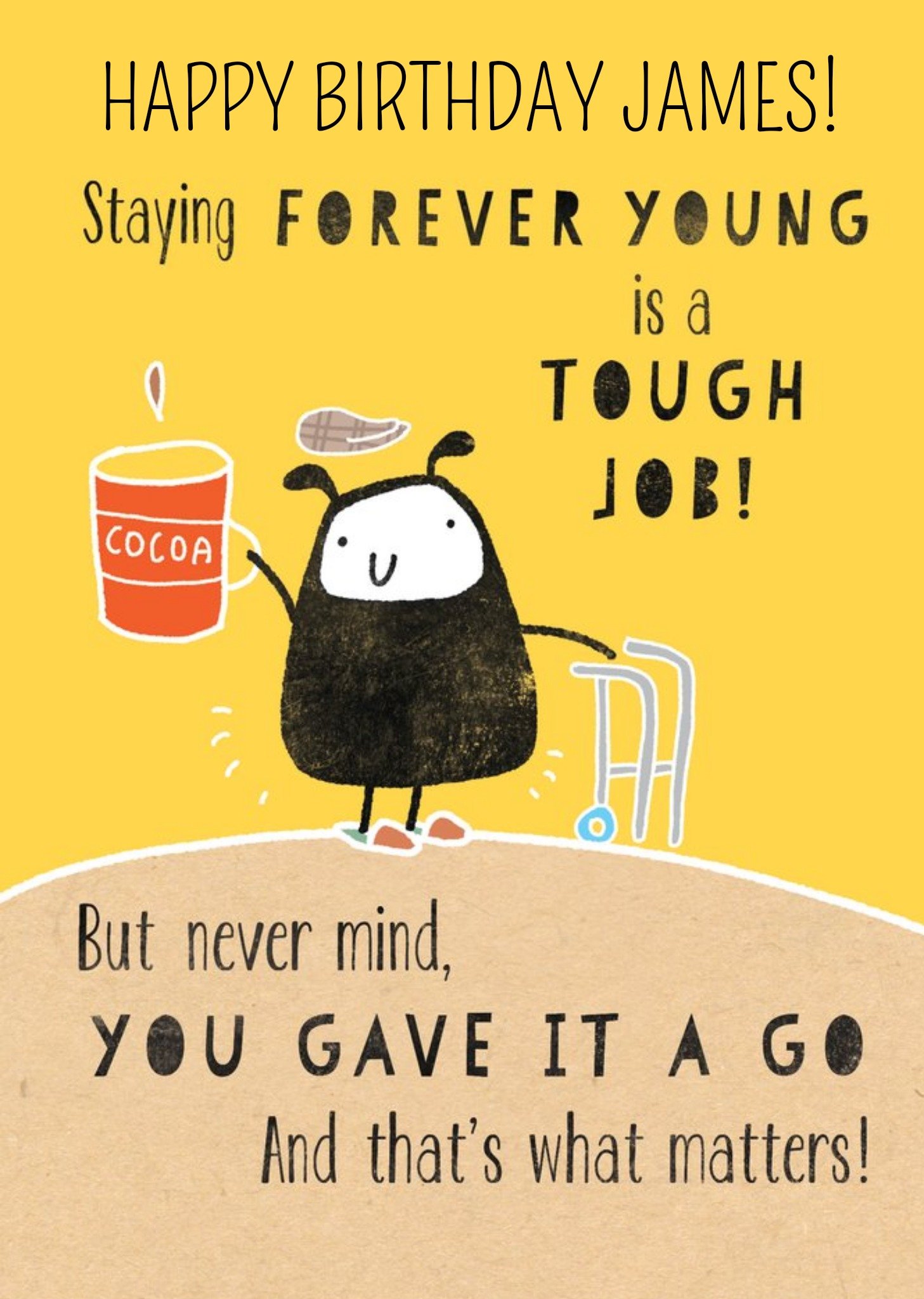 Moonpig Birthday Card - Staying Young Is Hard
