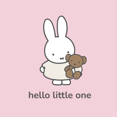 Miffy Hello Little One New Baby Card