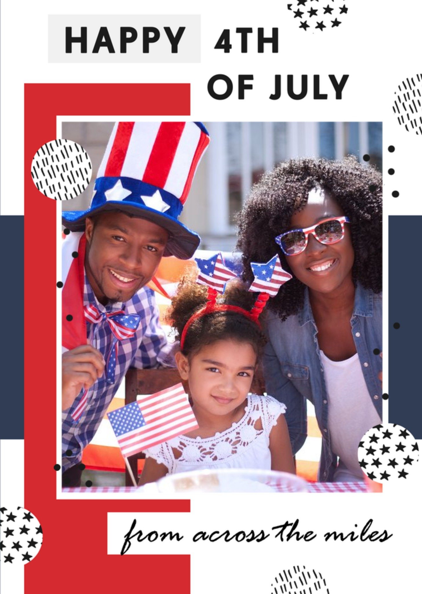 Moonpig Across The Miles Fourth Of July Photo Upload Card