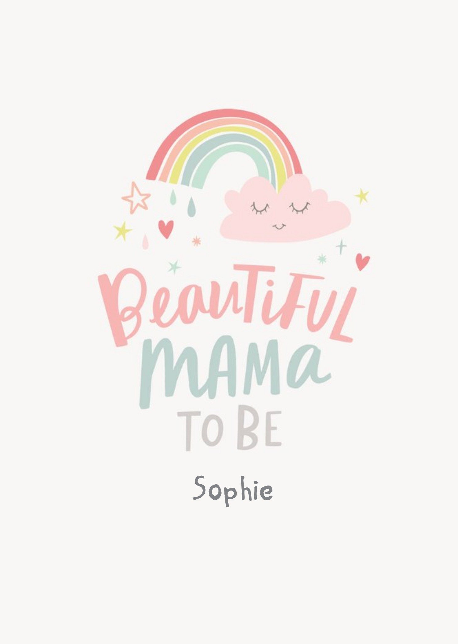 Moonpig Cute Colourful Lettering Mother To Be Female Arty Card