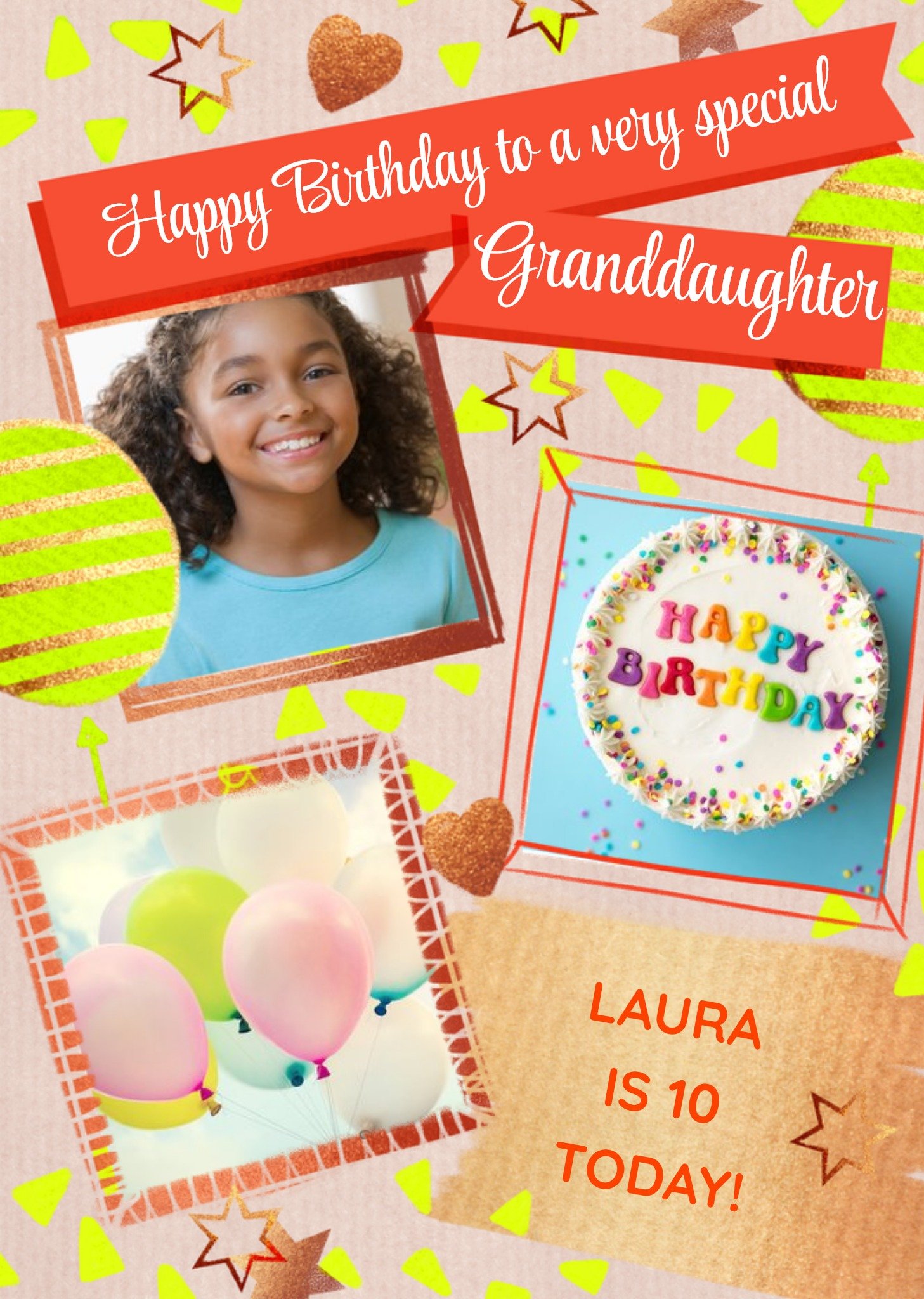 Moonpig To A Very Special Granddaughter Photo Upload Birthday Card
