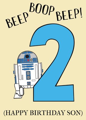 Star Wars Beep Boop Beep Happy Birthday Son Card