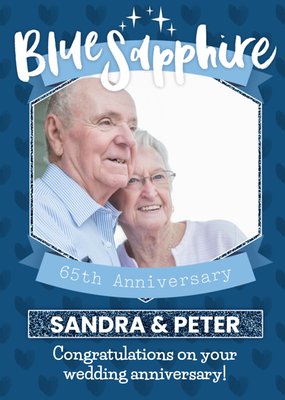 Sapphire 65Th Anniversary Personalised Card