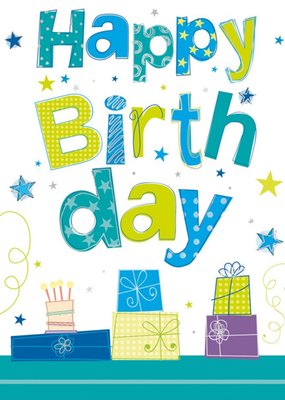 UKG Illustrated Typographic Birthday Card