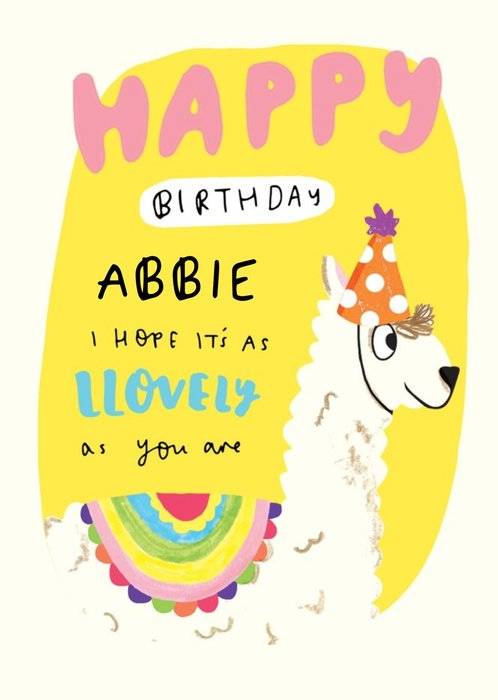 Llovey Birthday Llama Birthday Card