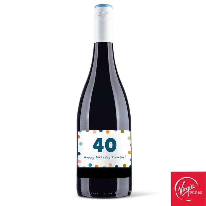 Virgin Wines Personalised Happy Birthday Aussie Shiraz 75cl