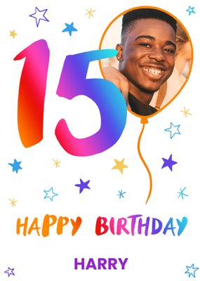 Wow Happy Birthday Male Female Typographic Teen 15  Card