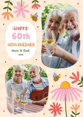 Mum & Dad Photo Upload Anniversary Card