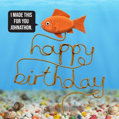 I Made This For You Funny Personalised Happy Birthday Card