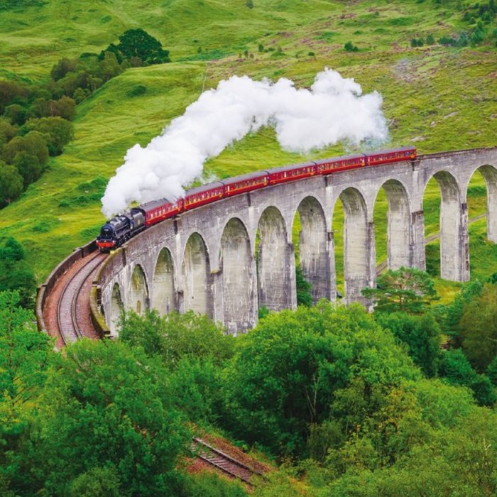 Classic Steam Train Through The Countryside Card