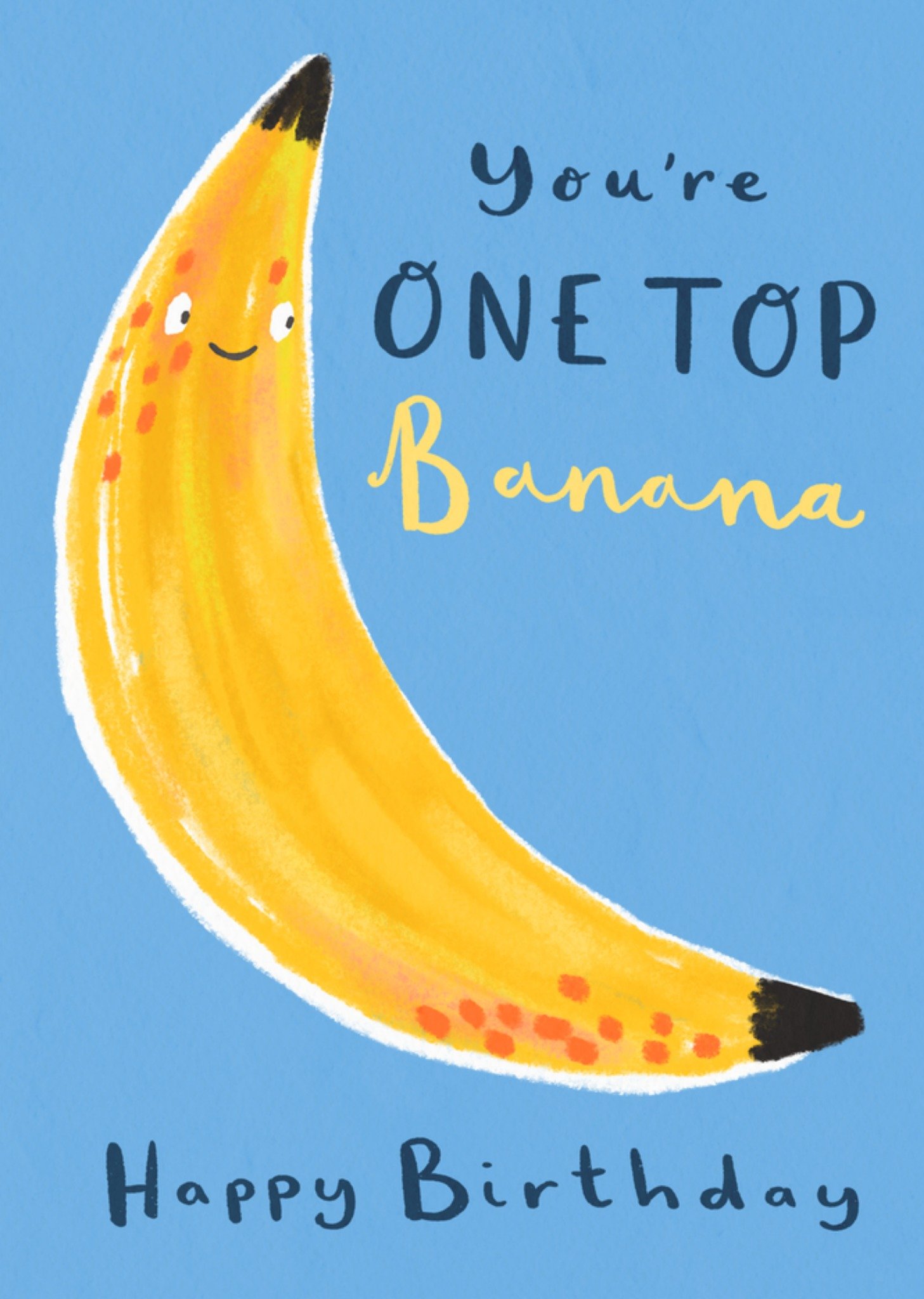 Moonpig Illustrated Funny One Top Banana Birthday Card