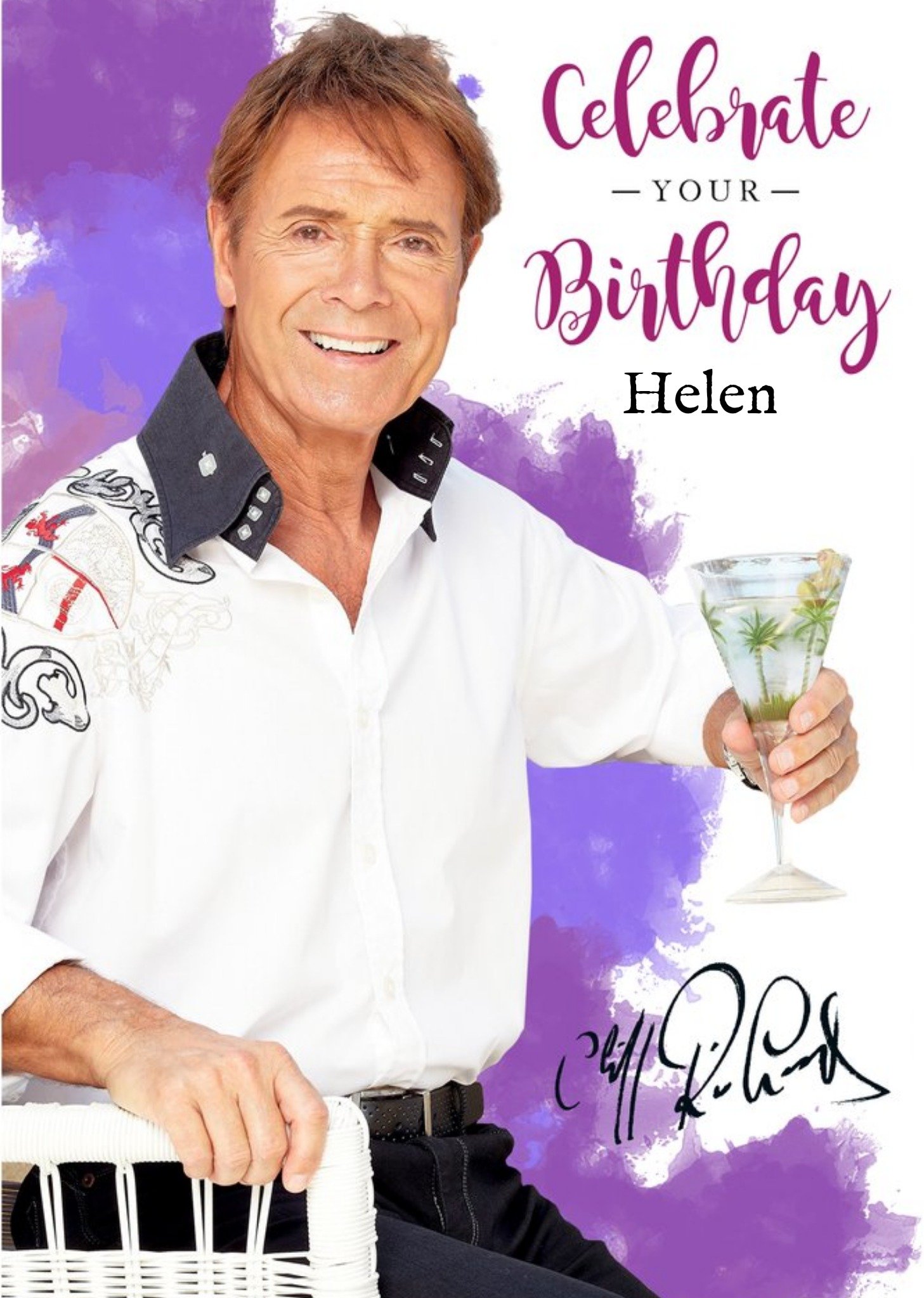 Moonpig Cliff Richards Birthday Card - Celebrate Your Birthday