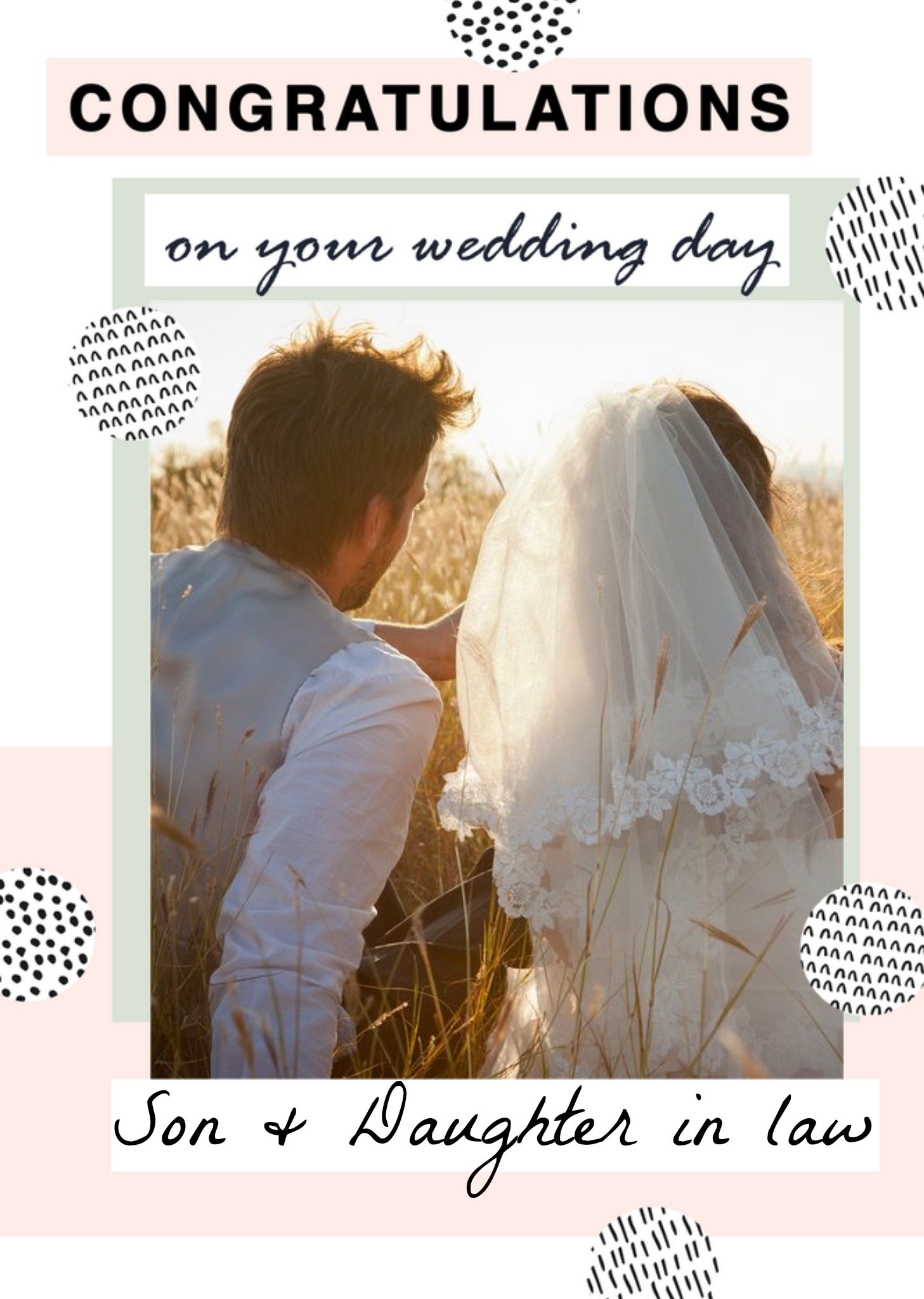 Moonpig Bougie Wedding Congratulations Personalised Photo Upload Card