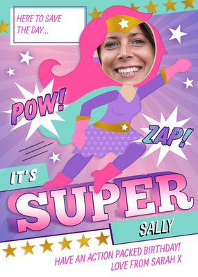 Its Superhero Personalised Name To Save The Day Photo Card