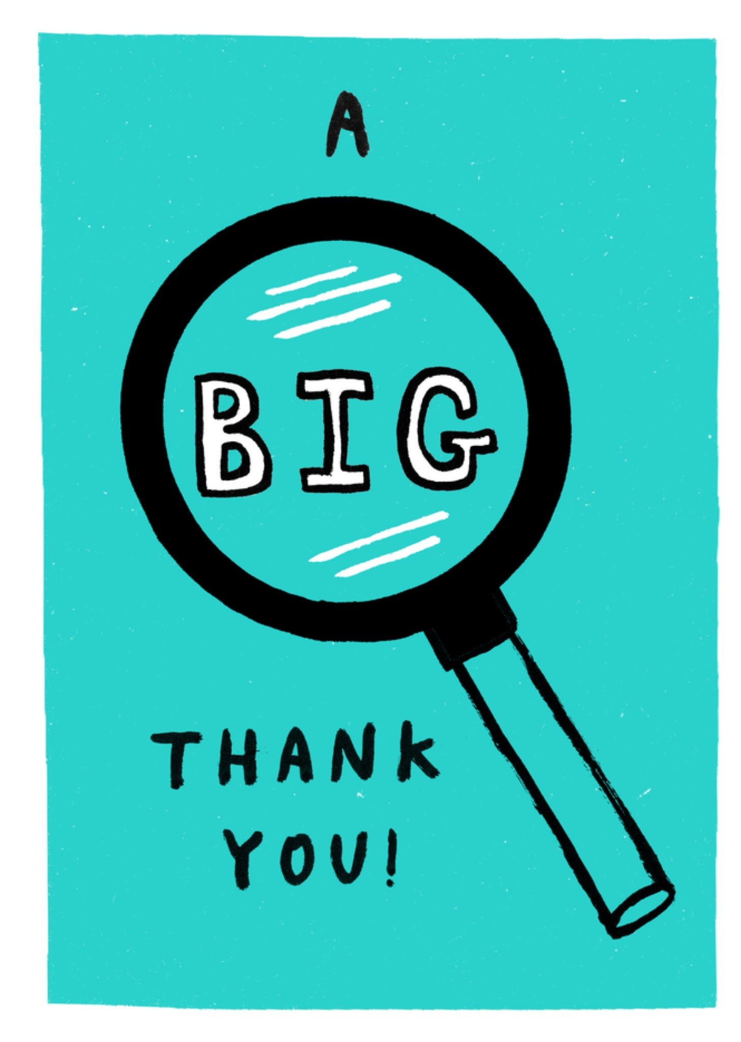 Moonpig A Big Thank You Illustrated Magnifying Glass Card