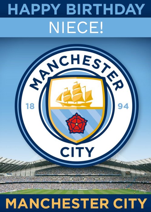 Manchester City Football Niece Birthday Card