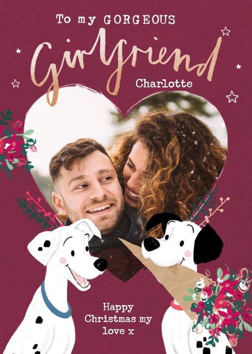 Disney 101 Dalmatians Gorgeous Girlfriend Photo Upload Christmas Card