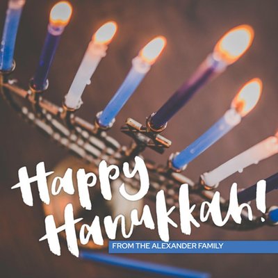 Personalised Happy Hanukkah Card