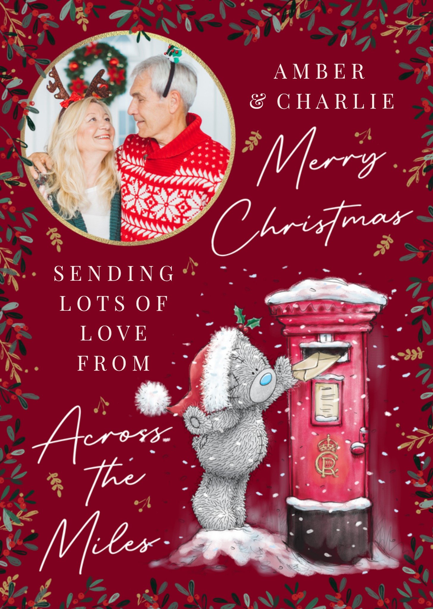 Me To You Tatty Teddy From Across The Miles Photo Upload Christmas Card
